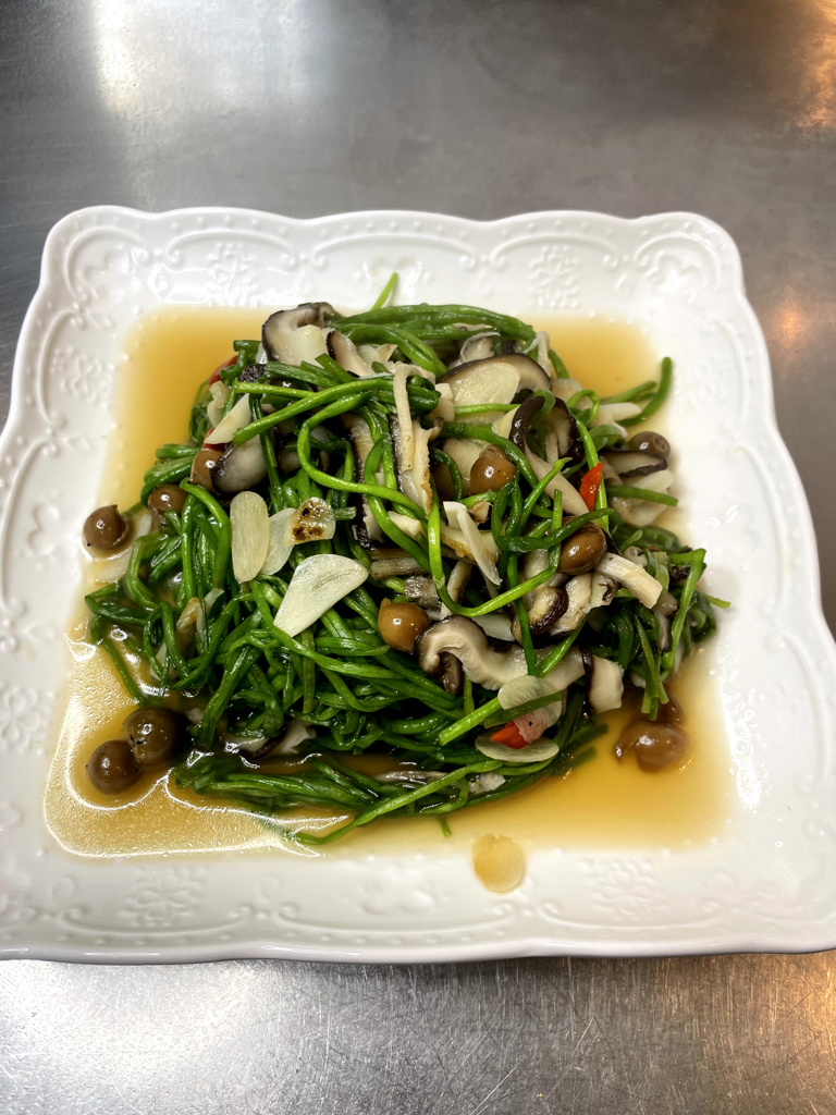 破布子炒水蓮