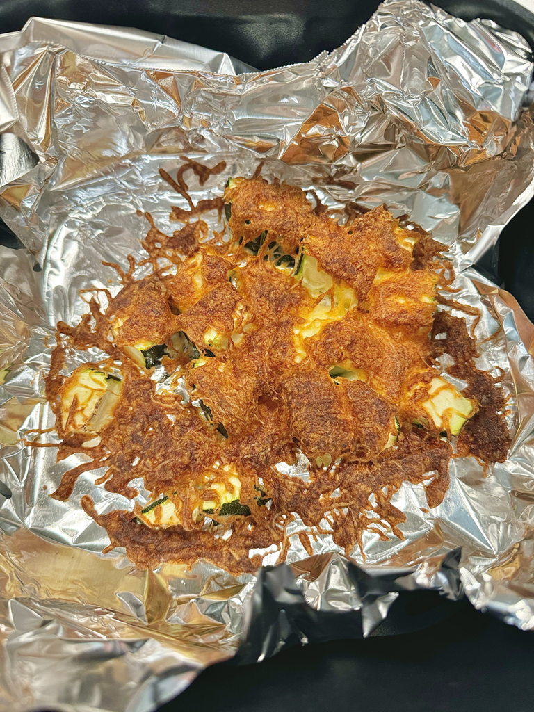 Easy & quick healthy bite: Air-Fried Cheesy Zucchini